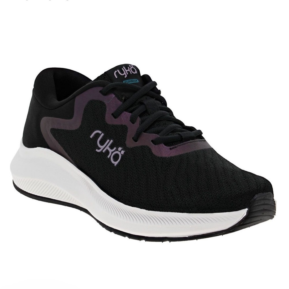 Ryka Flourish Walking Shoes in Black White